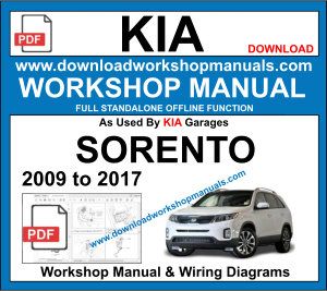 Kia Sorento repair workshop manual 2009 to 2017